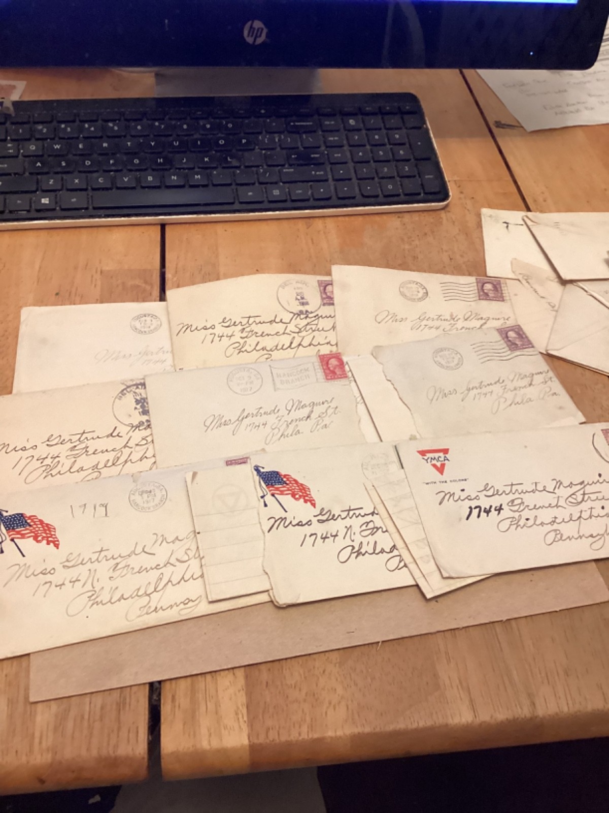 50 WW1 letters to Philadelphia from Camp Hancock,Ga,Lt Armitage Corp Beck.PA Uni