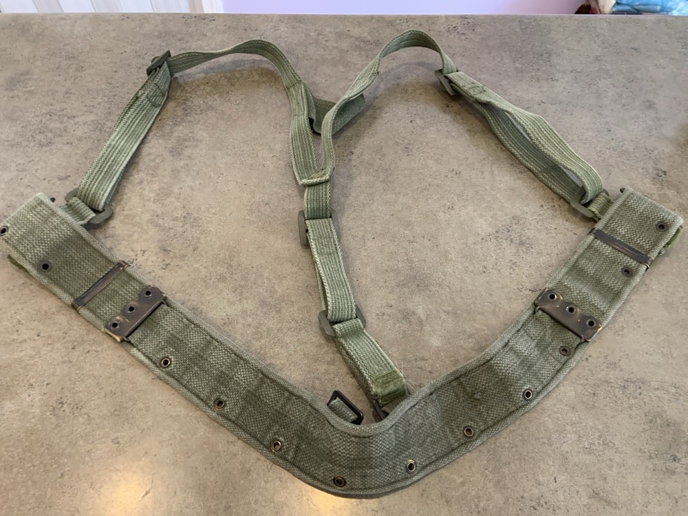 Vtg Military WW2 Equipment Harness Load Bearing See Pics