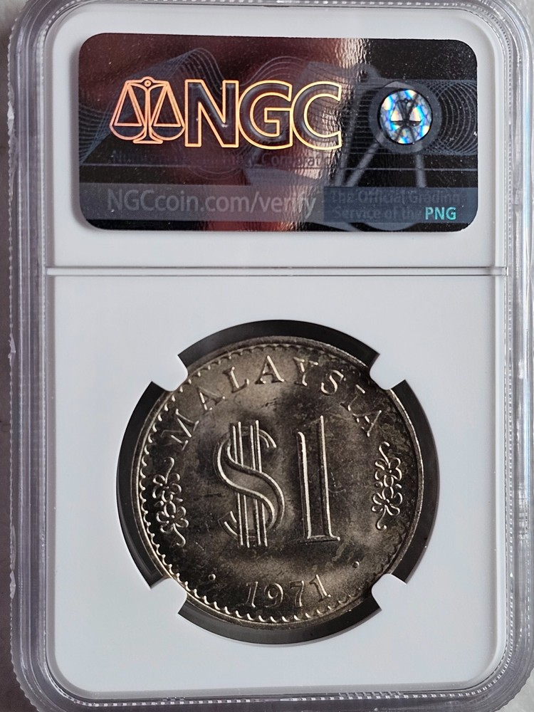 Malaysia 1 Ringgit 1971 NGC MS 65