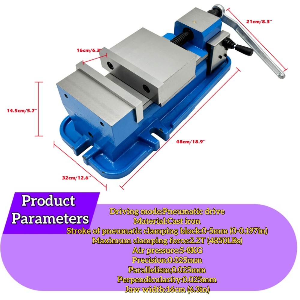 6" High-precision Workpiece Holding Bench Vise CNC Machine Tool Fixture
