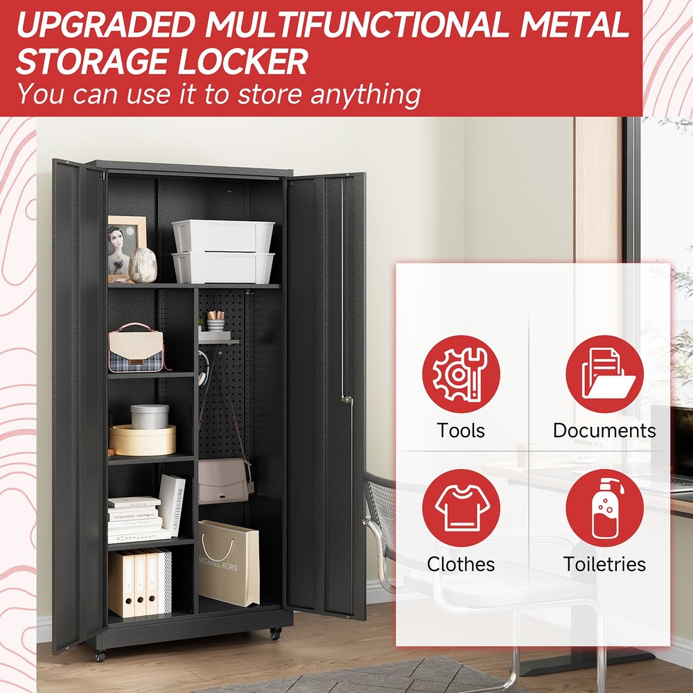 Rolling Garage Cabinet Workshop Set Storage System Tool Boxs Storage Cabinet New