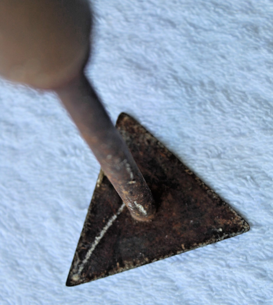 Vintage Wooden Handled Triangle Scraper
