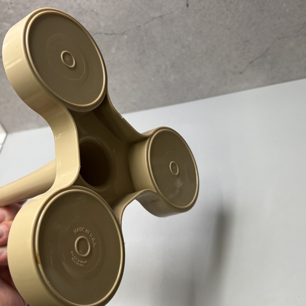 VINTAGE Tupperware Condiment Server Caddy Base ONLY 757-1 Beige Brown