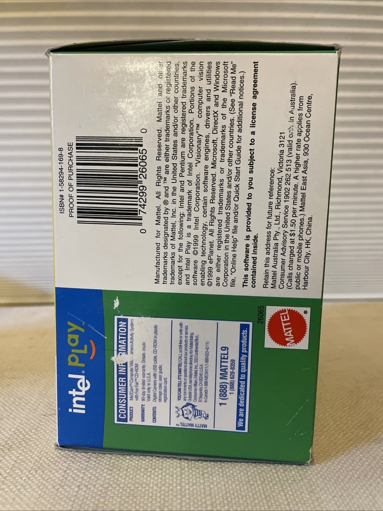 Genuine Mattel Intel Play Me2Cam Computer Video Camera **READ**