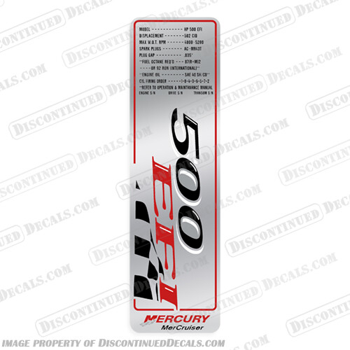 Fits Mercury EFI Baja 500 Inboard Engine Decal
