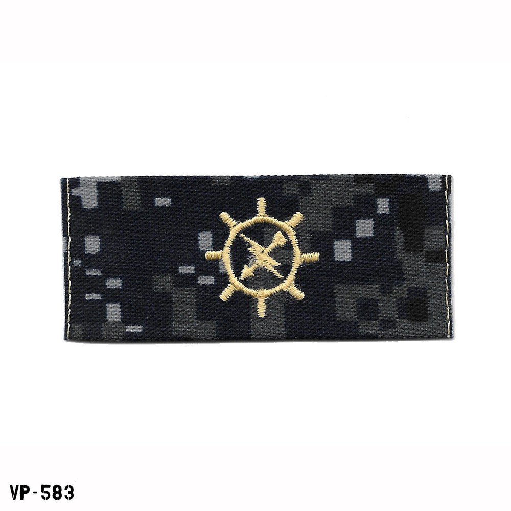 Operations Tech ~ US Navy NWU Blue Digital Camo Collar Device Patch ~ NEW