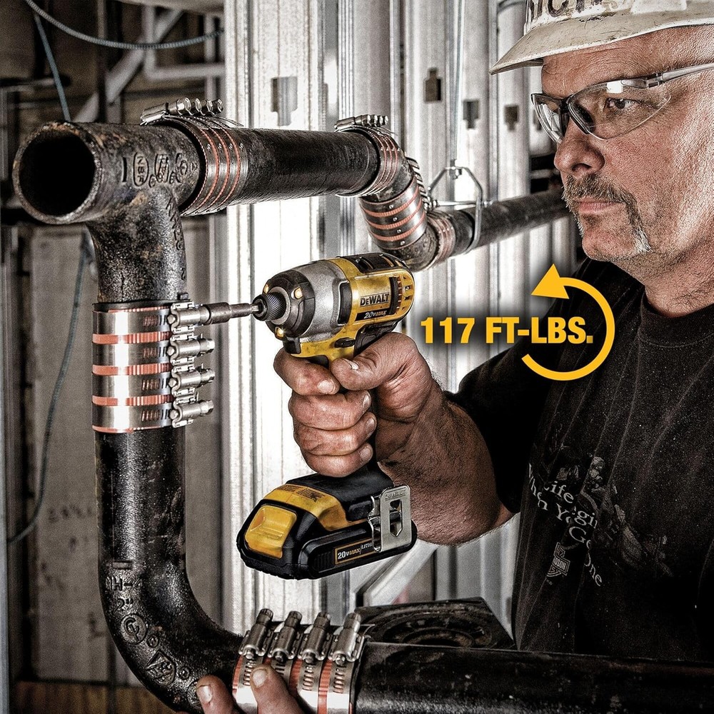 20V MAX Cordless Drill and Impact Driver, Power Tool Combo Kit , Includes 2 Batt
