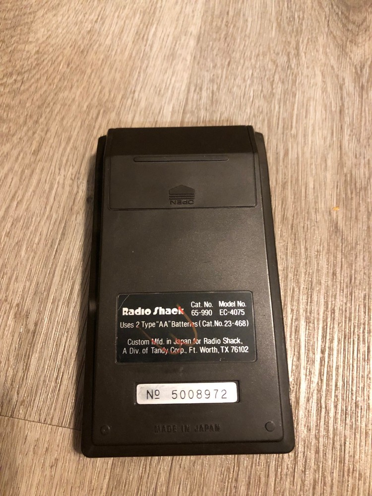 RADIO SHACK EC-4075 Programmer's Hex & Time Calculator, Works, VTG