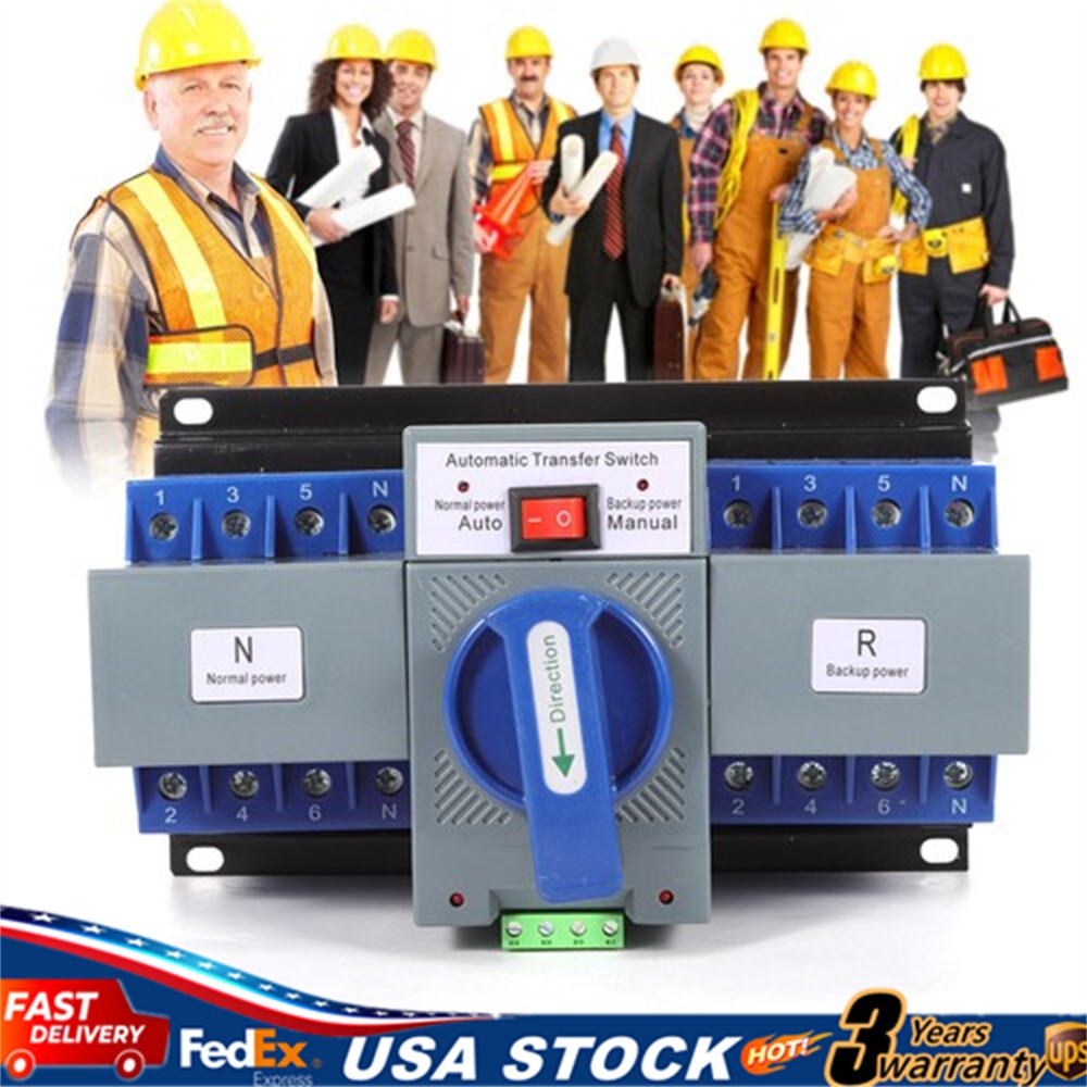 220V/63A 4P Dual-power Automatic Transfer Switch Generator Changeover Switch