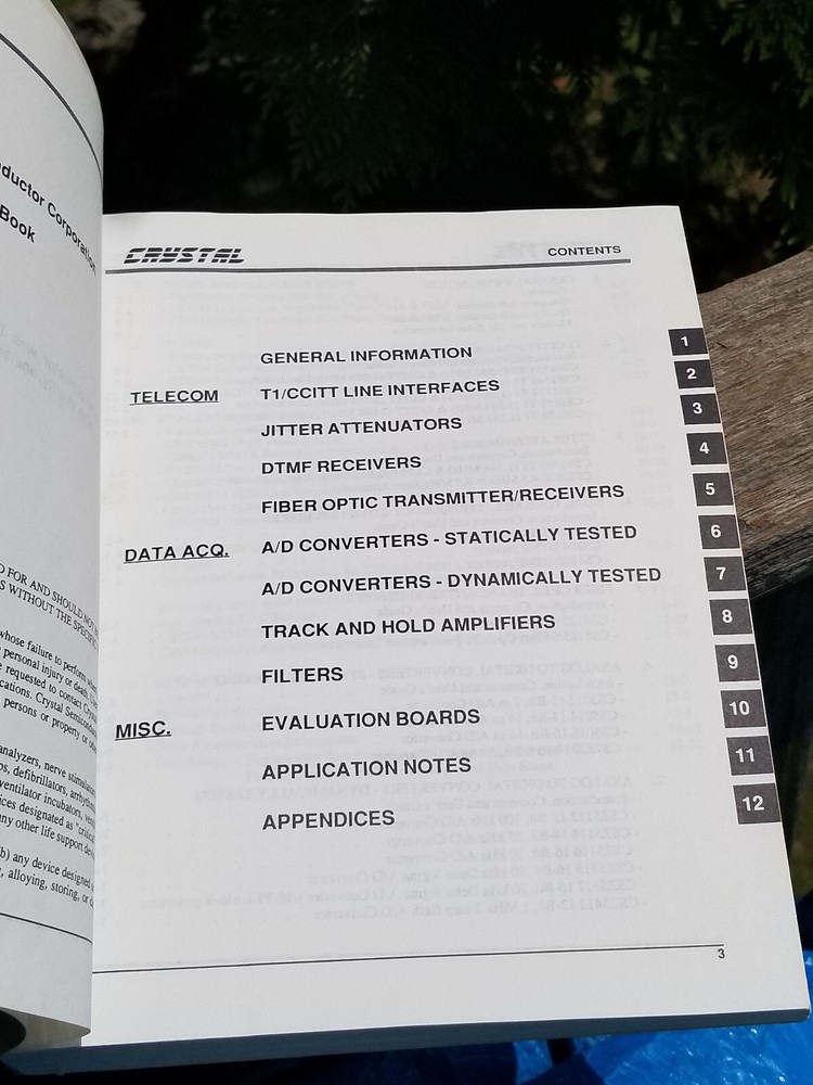 VINTAGE ELECTRONIC BOOK CRYSTAL SEMICONDUCTOR DATA SMART CATALOG 1988