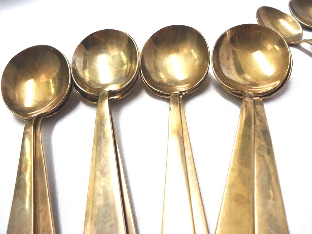 AMFARCO SIAM BRASS/BRONZE FLATWARE 50-PIECES