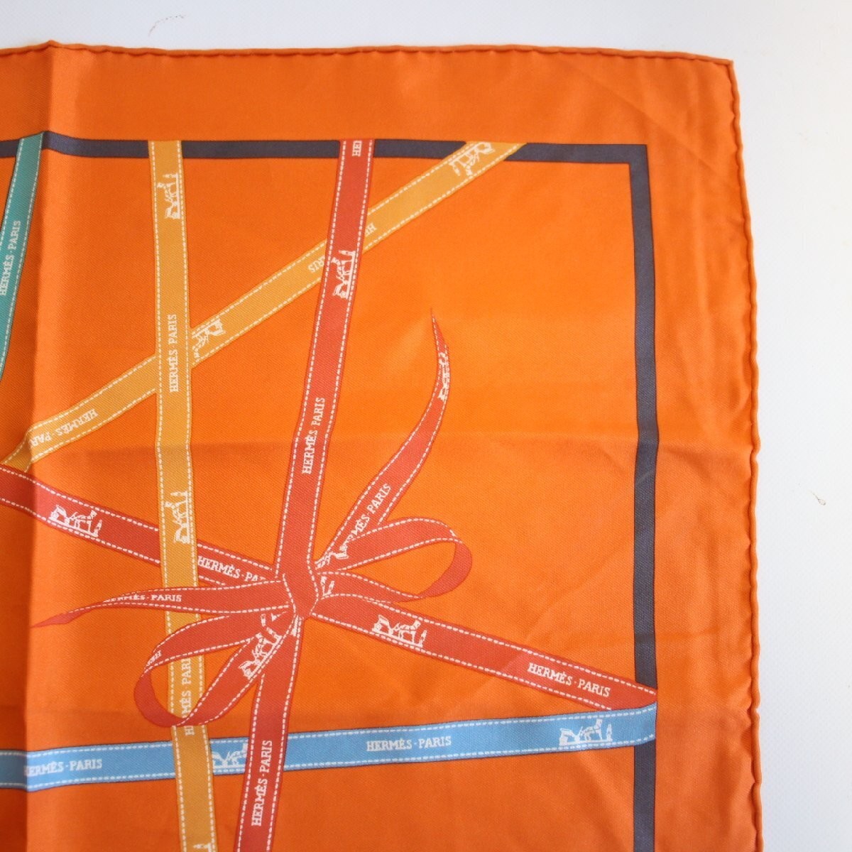 Hermès Carre Gavroche 45 Silk Scarf Orange