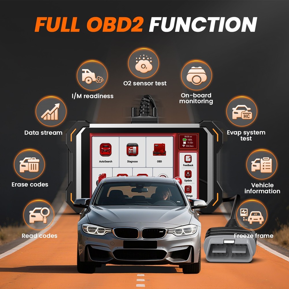 ANCEL DS600 Elite Auto Car Diagnostic Tool OBD2 Scanner CANFD & DOIP Active Test