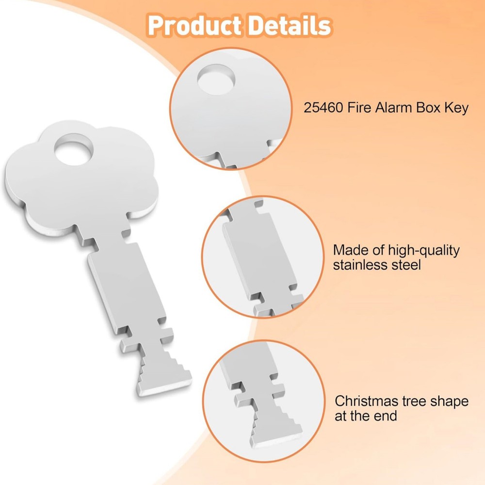 Professional 2 Pack Fire Alarm Box Key For Gamewell And Elevator Fire Master