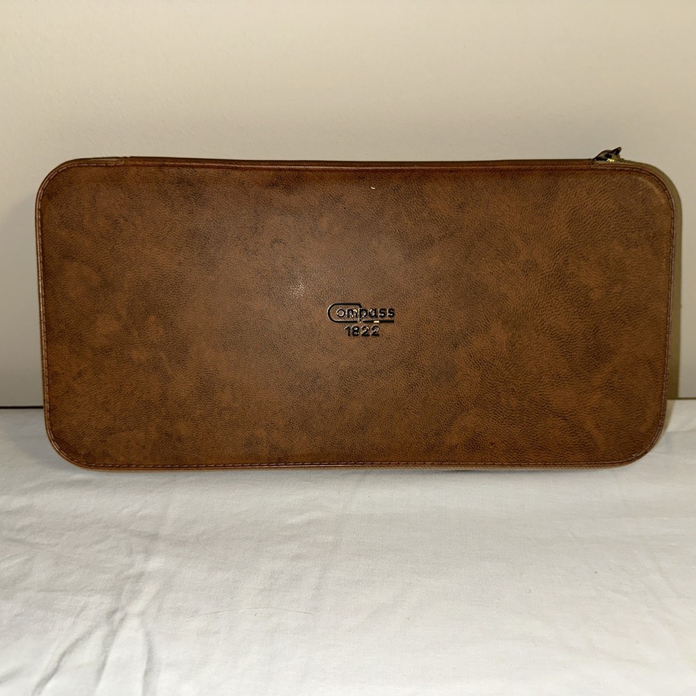 Vintage Compass Drafting Instrument Set, Zippered Case-Engineering Drawing Tools