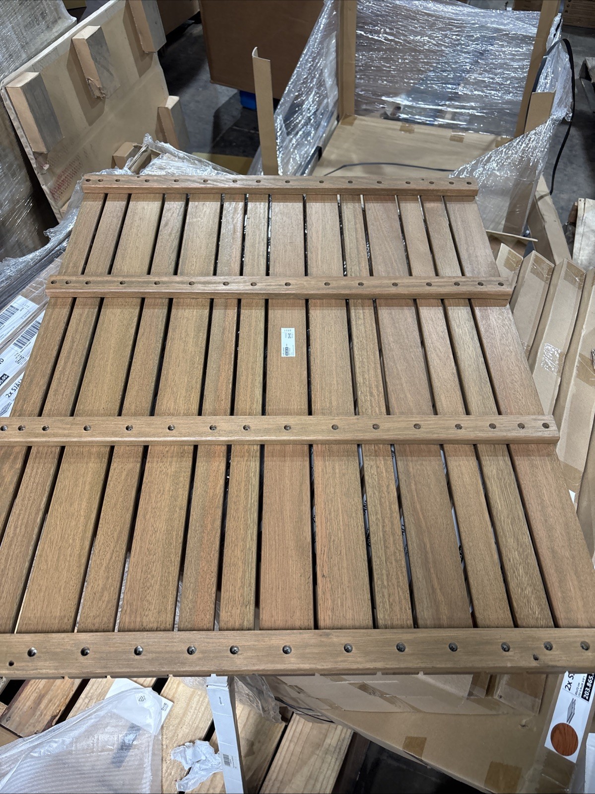 Brand New 2-pc IKEA SJALLAND Light Brown Tabletop Outdoor Table Tops 203.865.05