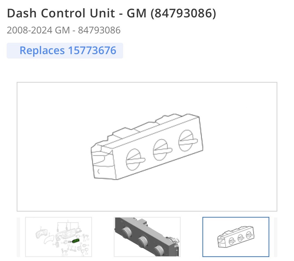 Genuine GM Dash Control Unit 15773676 OEM NEW