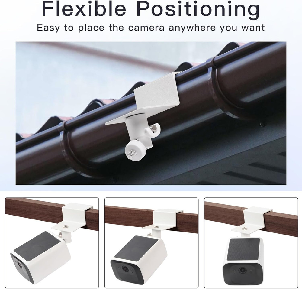2Pack Gutter Mount Compatible with eufy Security SoloCam S220/C210, eufyCam 2C/2