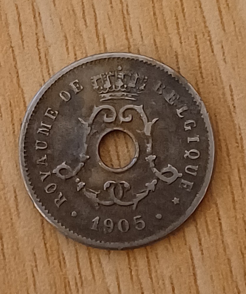 Belgium 5 Centimes Coin 1905