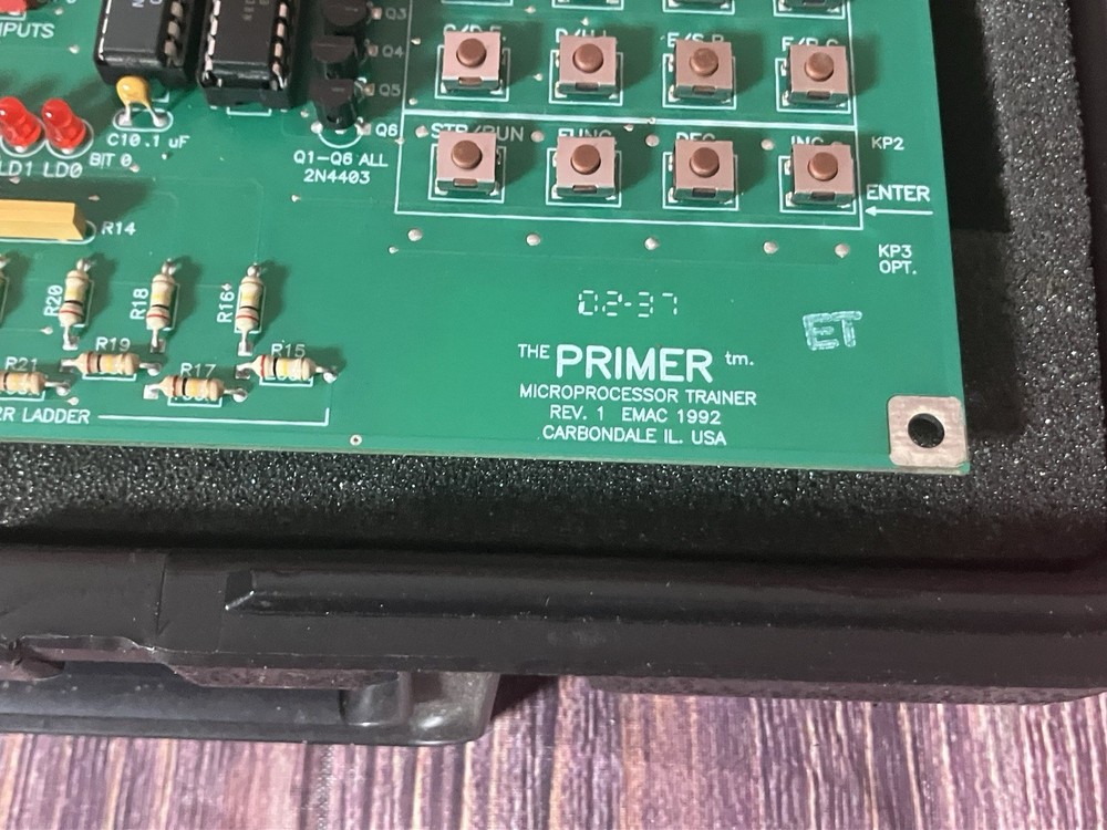 EMAC PRIMER Microprocessor Trainer Kit Vintage Computer Trainer w/ Case & Power