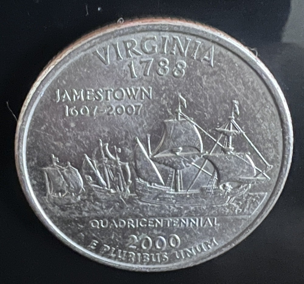 2000 P-State Virginia Quarter- Circulated Good Condition