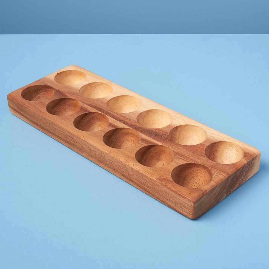 Acacia Dozen Egg Holder