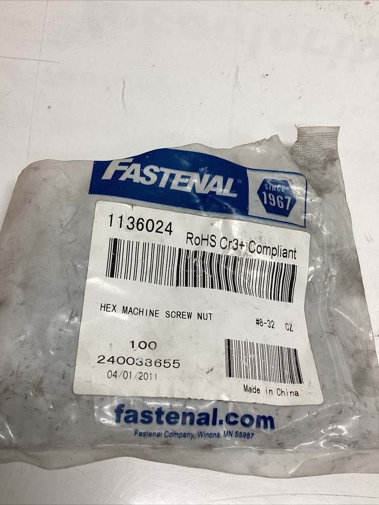 Fastenal hex machine screw nut 1136024 17pcs P-624