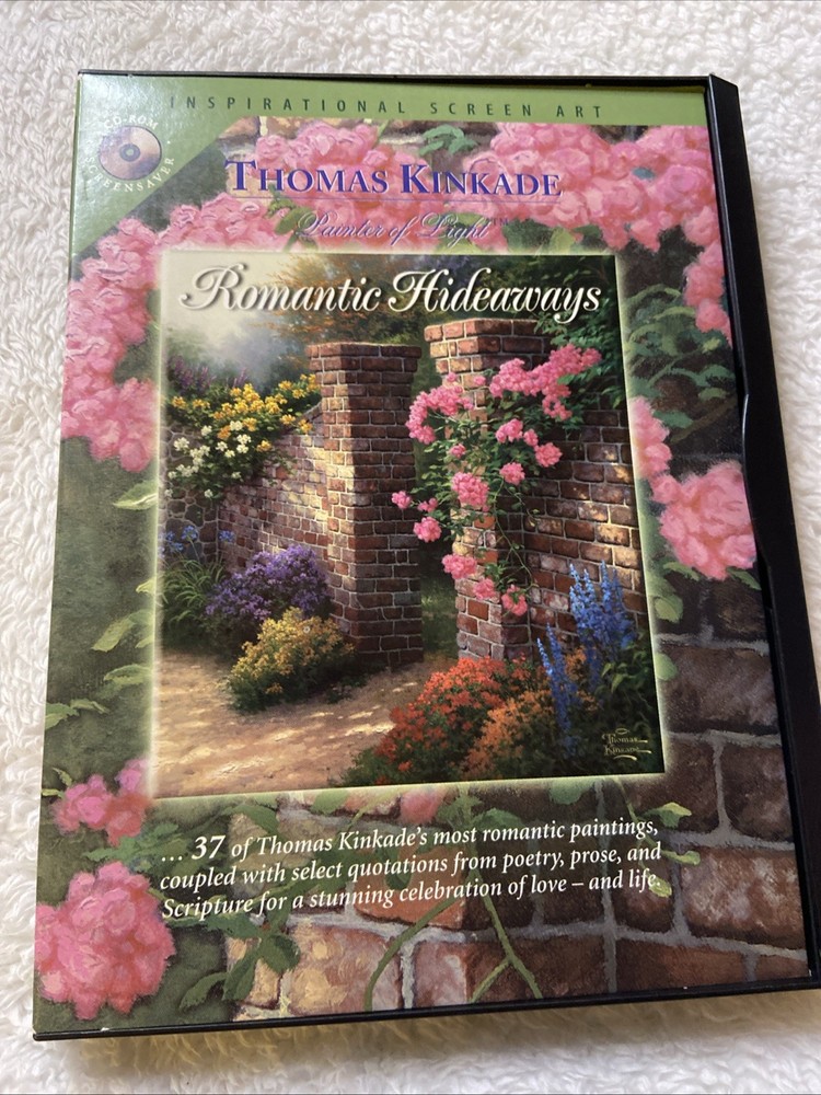 Romantic Hideaways PC CD ROM Thomas Kinkade Computer Scene Art Win Mac Screensav