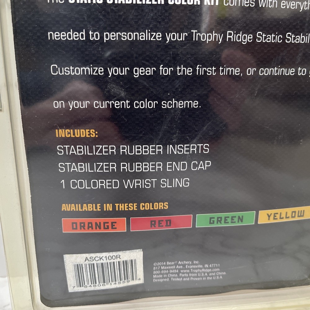 Trophy Ridge Static Color Kit Red Wrist Sling Stabilizer End Cap & Inserts New