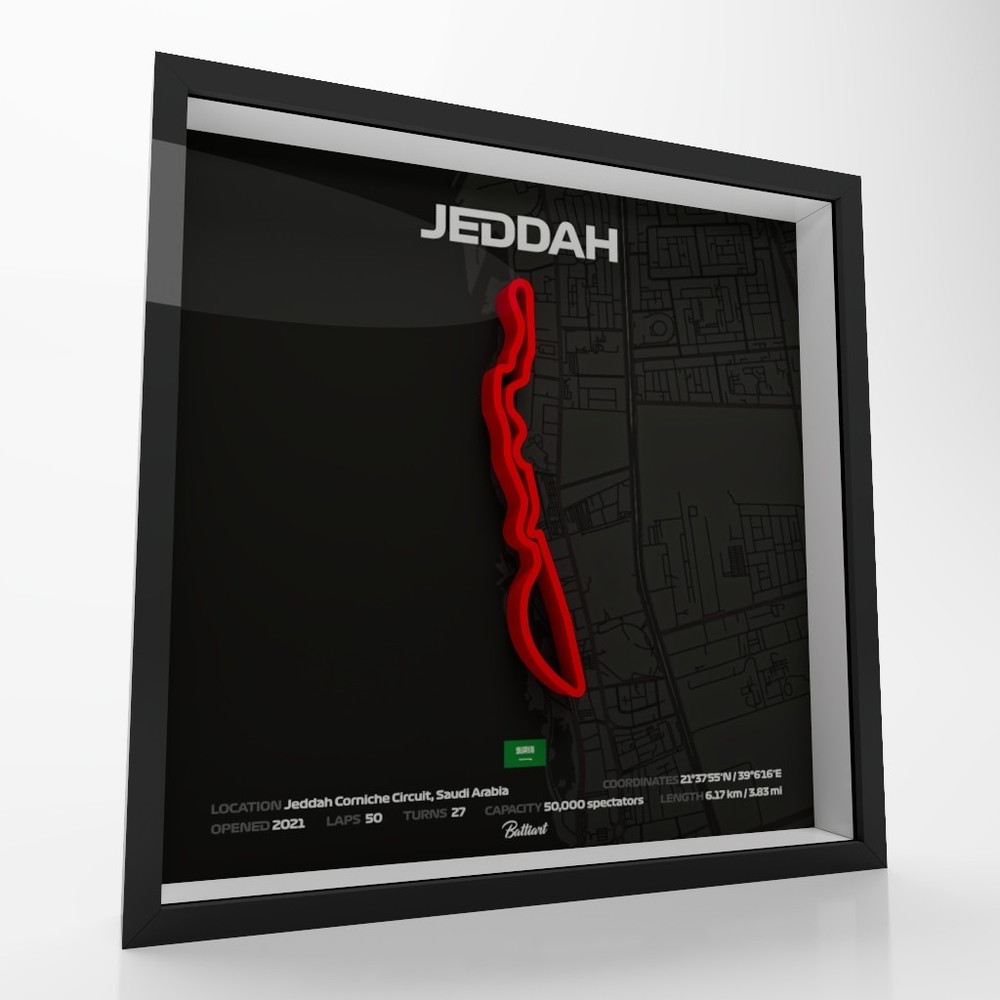 Jeddah Corniche Circuit 3D Shadow Box
