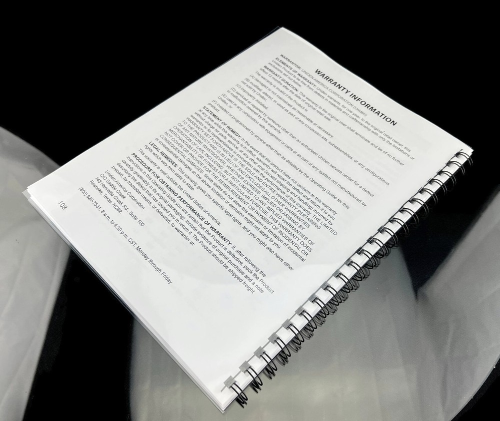 Uniden BCD996P2 Instructions Operating Manual User Guide Coil Bound