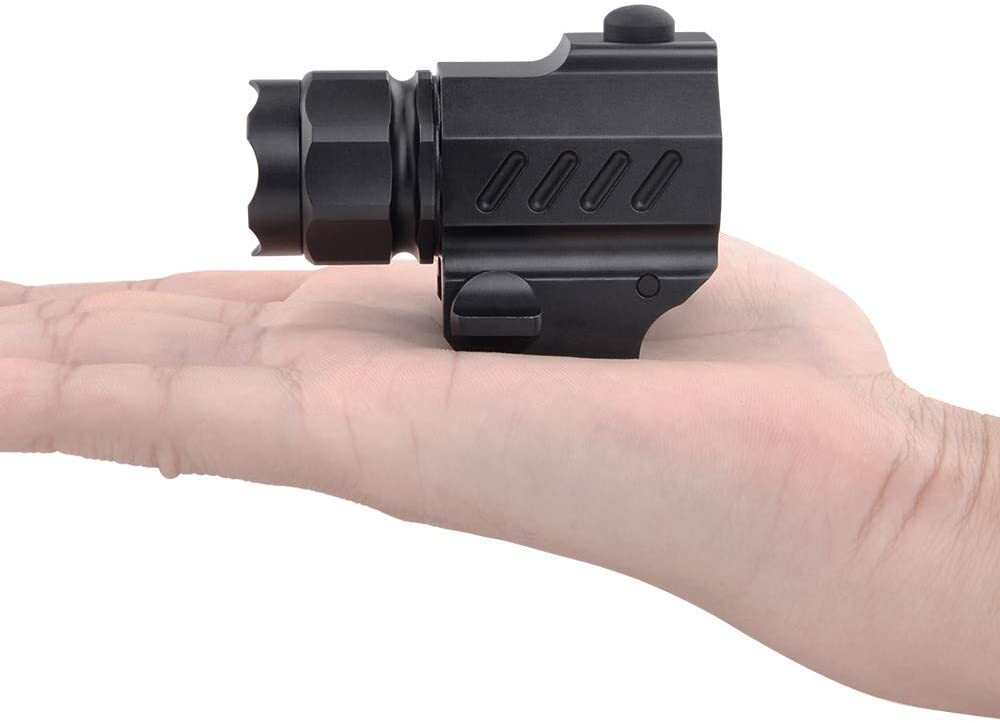 Rail Mounted Compact Tactical Rifle Gun Light Weapon LED Flashlight For Glock 17