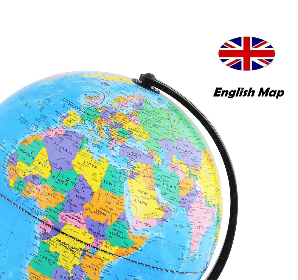 12" World Globe Political Map