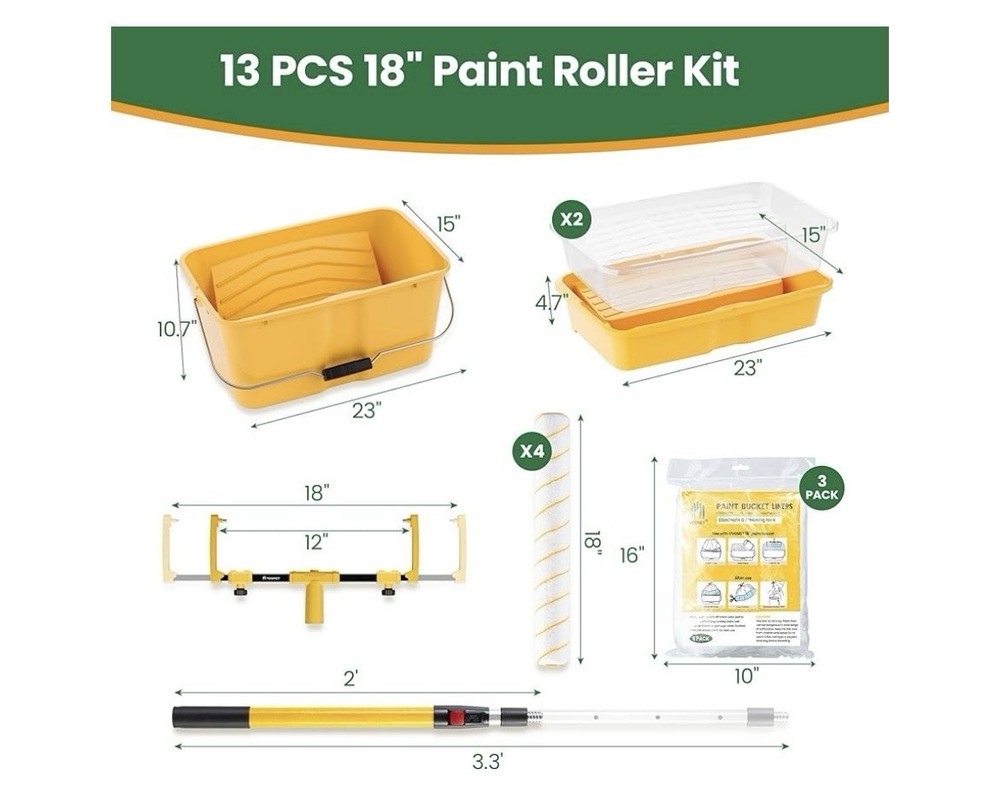Voomey 13 Pc 18” Paint Roller Kit