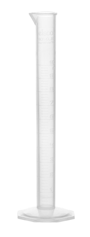 Eisco Labs 10ml Graduated Cylinder, Class B - Polypropylene