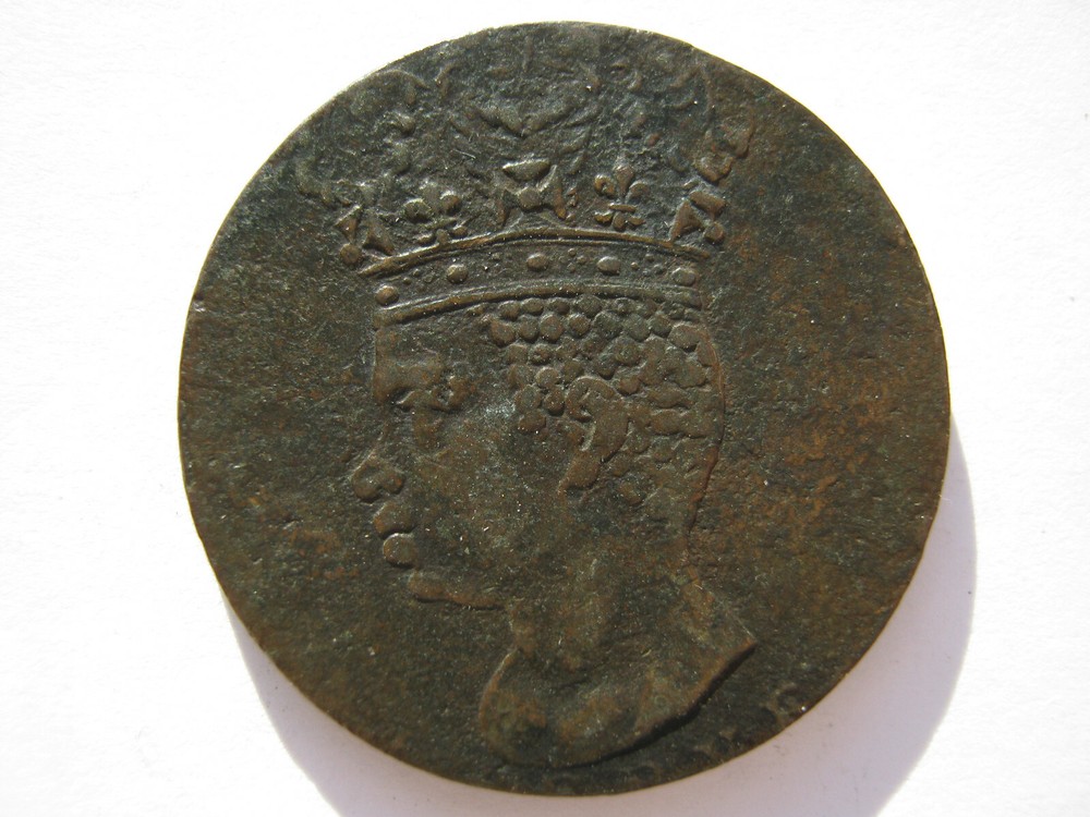 Barbados 1792 copper Halfpenny GF pitted