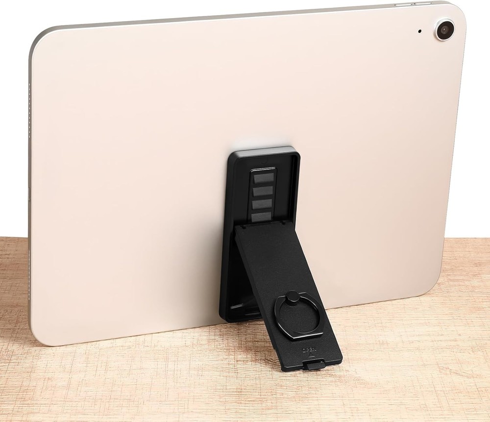 Universal Tablet Ring Holder Black Tablet Stand Foldable Multi Angle Tablets