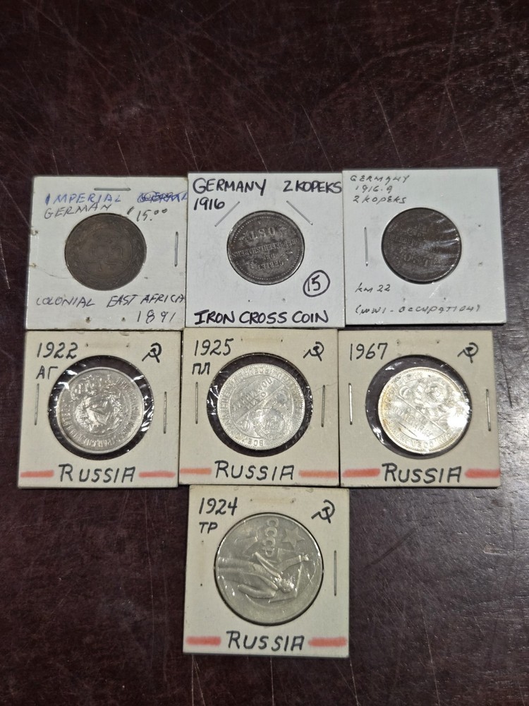 Russian German Mixed Coins Lot (8)