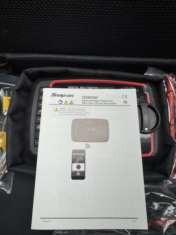 Snap-on Tools NEW Advanced Digital Multimeter Kit TRMS-APP EEDM596FK