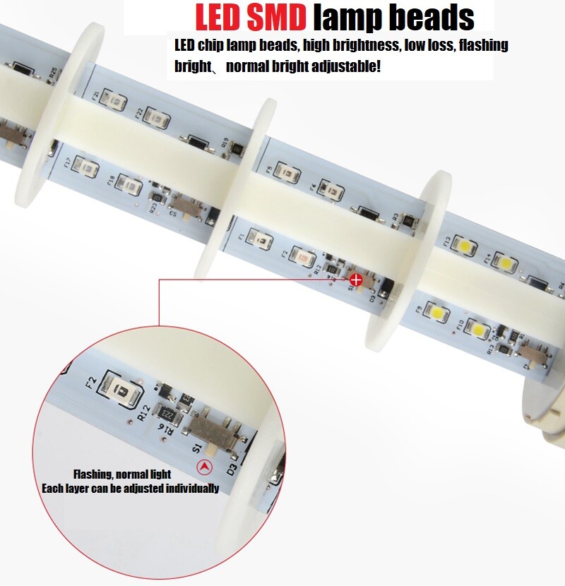 LED multi-layer warning light machine tool signal light sound and light alarm12V