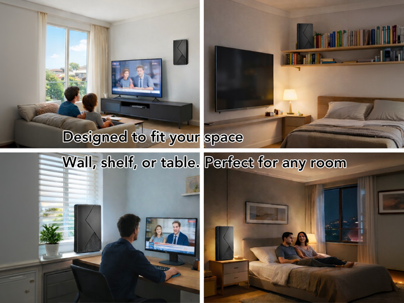 Five Star Flat Panel Indoor TV Antenna Local Channels In 4k And 1080p Hd Quality