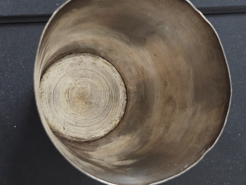Large Antique Solid Silver India Kashmir Cup Paisley Design