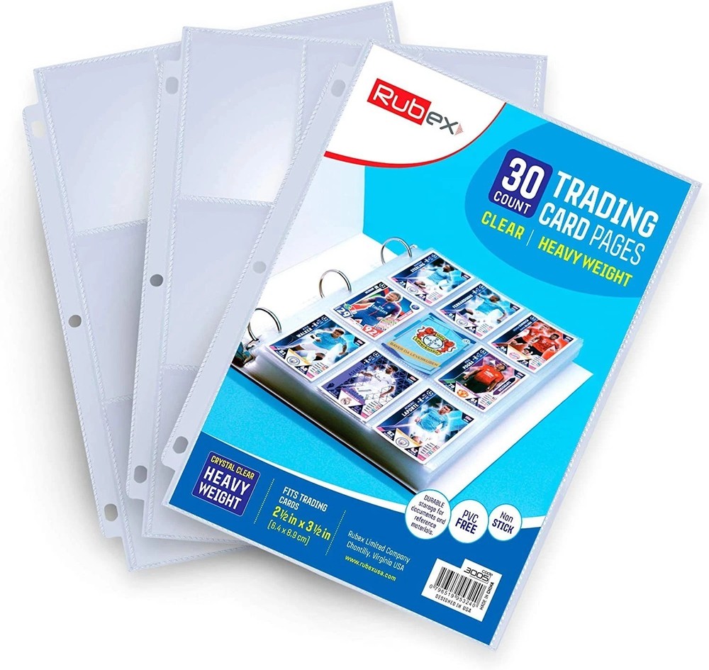 540 Pockets Card Sleeves Binder Sheets Baseball Card Sleeves Pages for 3 Ring...