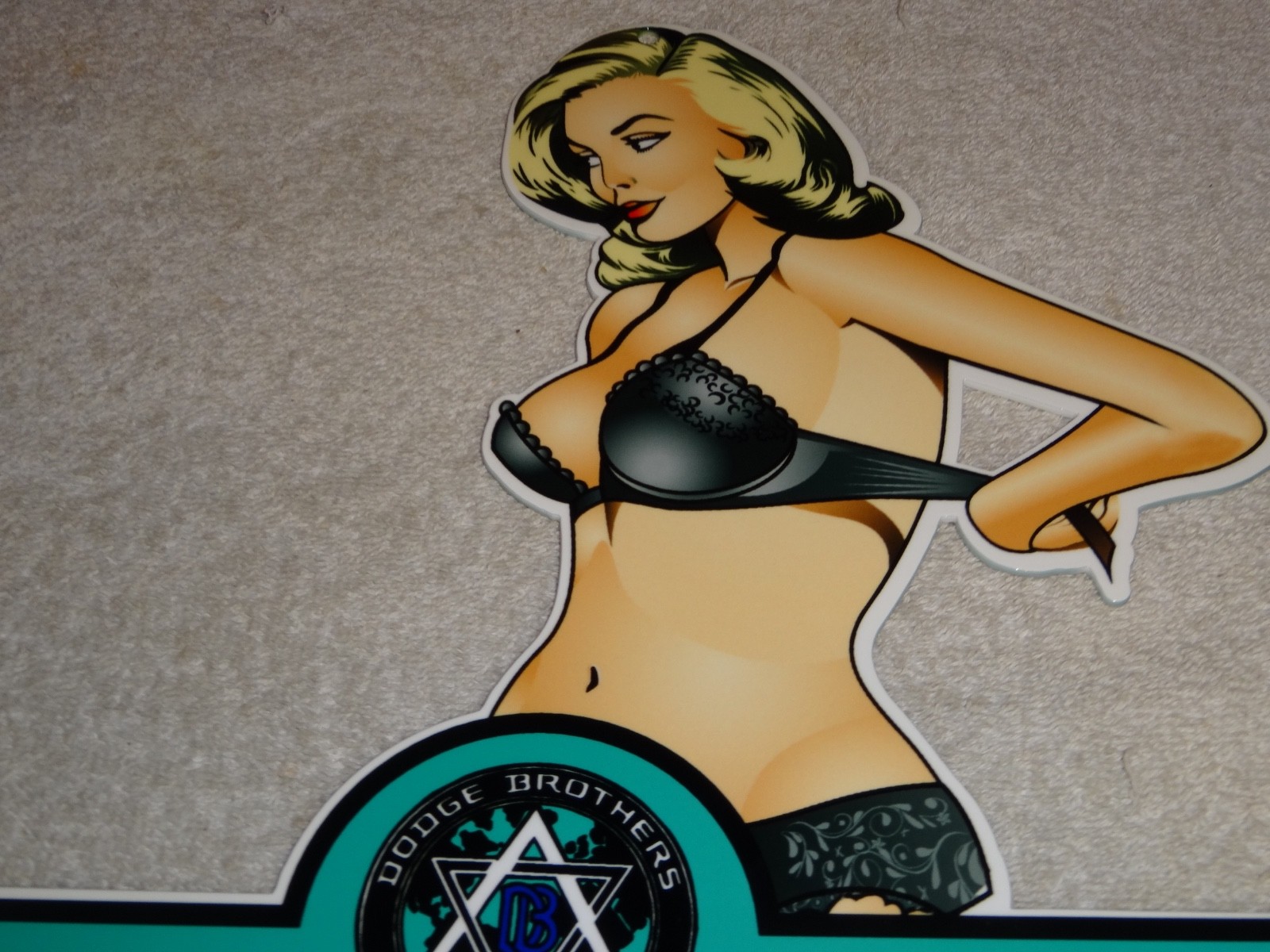 VINTAGE DODGE BROTHERS MOTOR VEHICLE SERVICE GARAGE 👩 WOMAN METAL GASOLINE SIGN