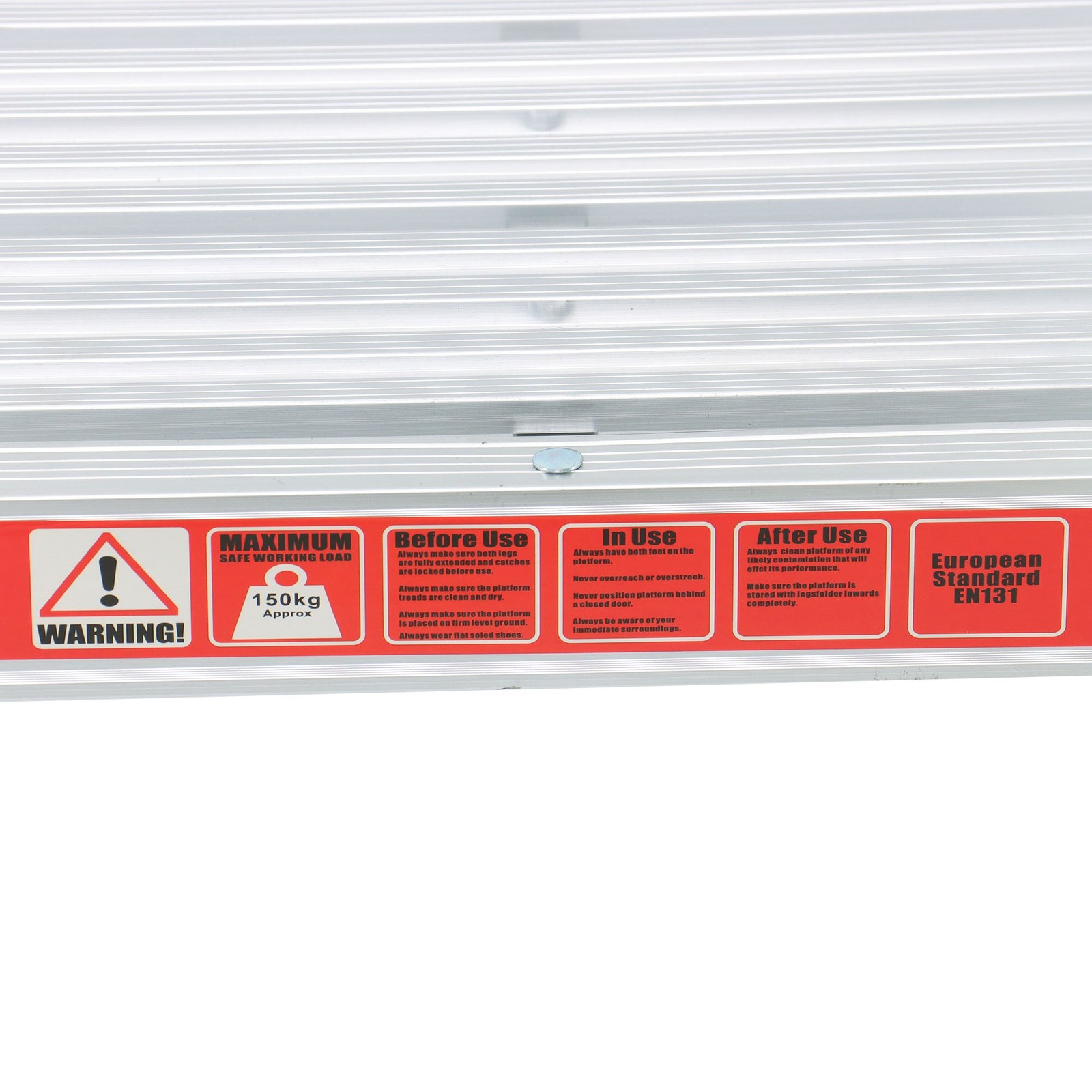 330lbs Aluminum Step Stool Non-slip Folding Work Platform Drywall Ladder