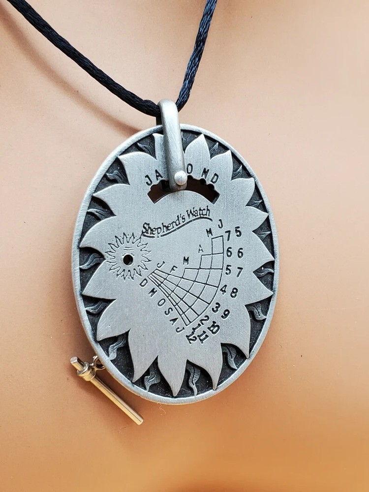 Shepherd's Watch, Pewter on Black Rope Chain