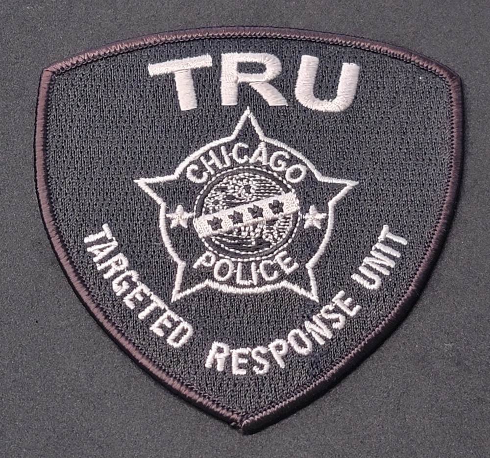 CHICAGO POLICE SHOULDER PATCH: Targeted Response Unit (TRU) Black
