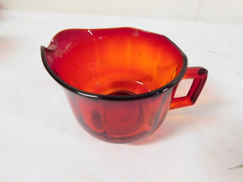 Imperial Glass MOLLY Pattern Ruby Red Glassware Lunch / Dessert Set