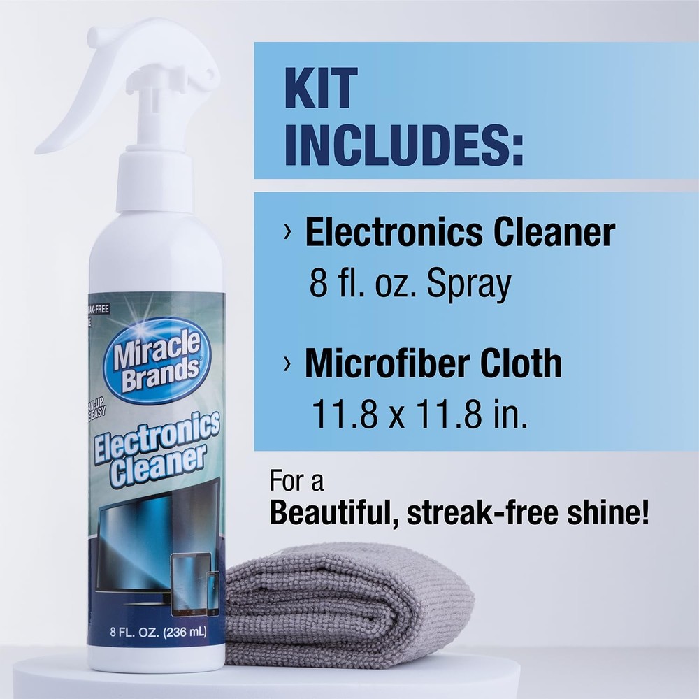 MiracleSpray for Electronics Cleaning, Safe Multisurface Cleaner for Any TV, ...
