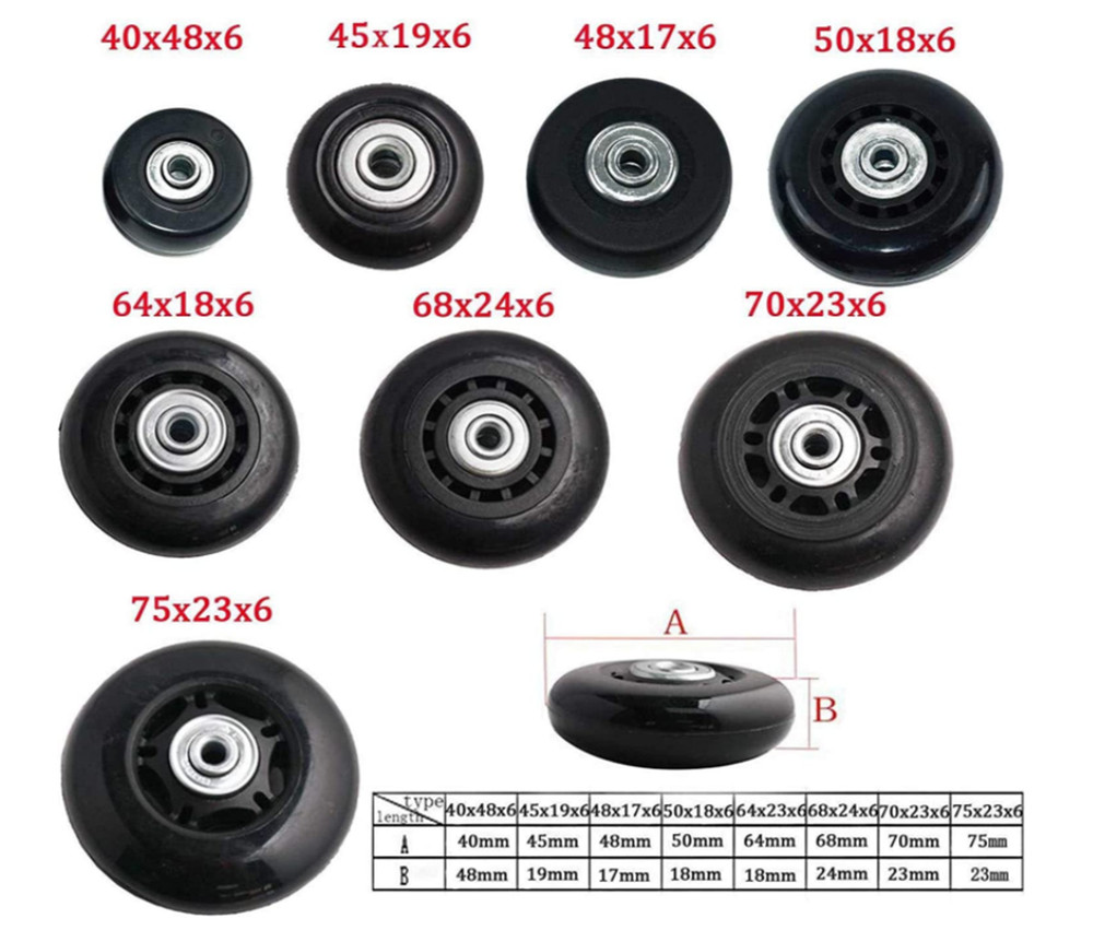 2pcs Luggage Wheel Suitcase Replacement Wheel Caster Wheel Replacement Part